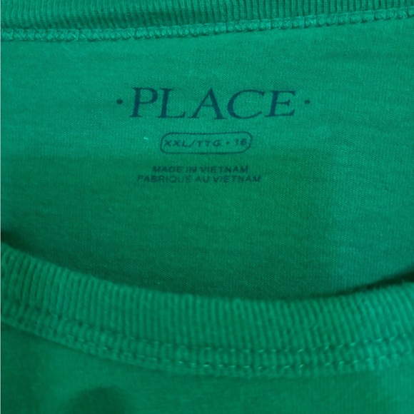 The Children's Place Boys Shirt XXL Christmas Dinosaur Green Long Sleeve - Picture 6 of 6